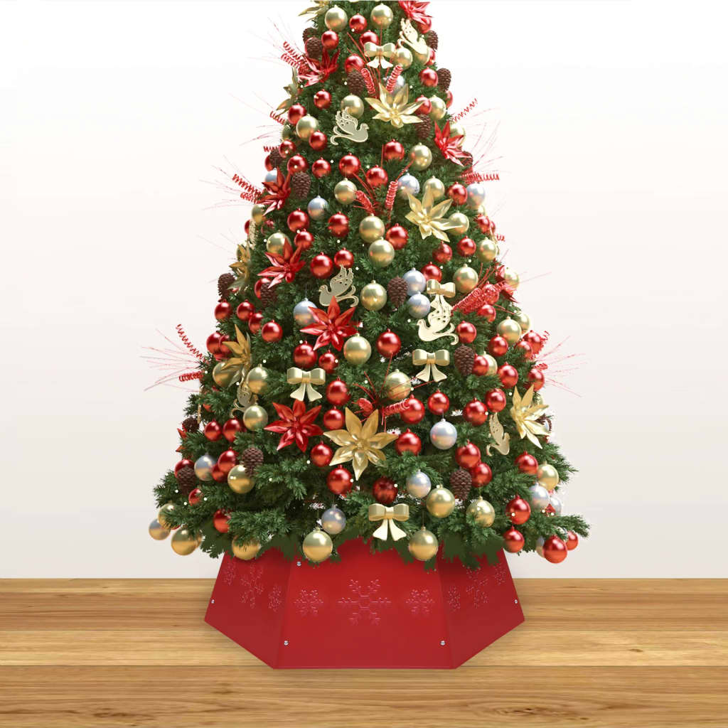 VidaXL Kerstboomrok Ø68x25 cm rood