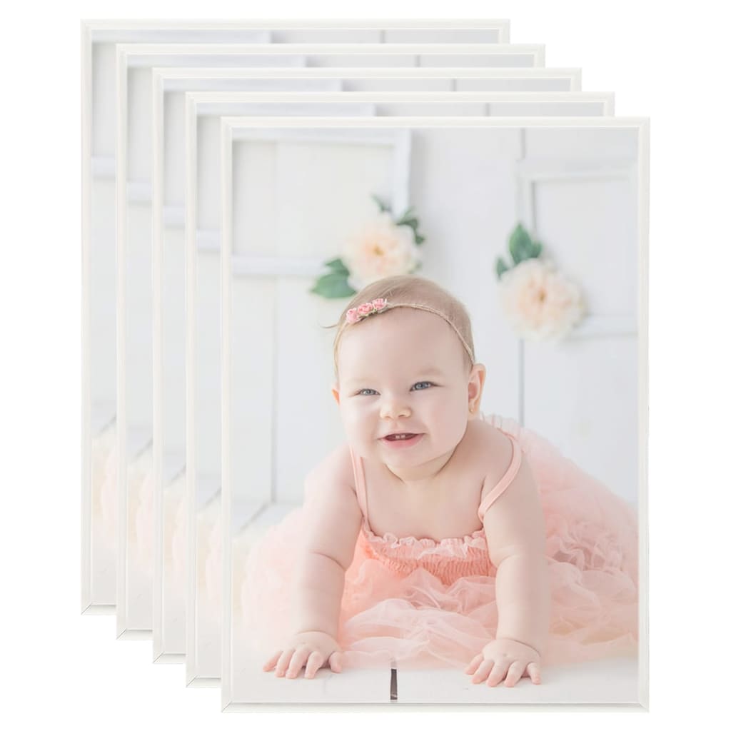 Vidaxl fotolijsten 5 st voor wand of tafel 18x24 cm mdf zilverkleurig