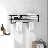 Vidaxl handdoekenrek 95x25x22 cm ijzer zwart