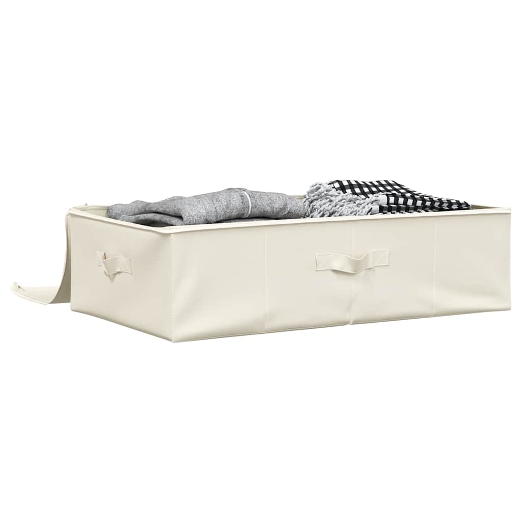 Vidaxl opbergbox 70x40x18 cm stof crèmekleurig