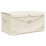 Vidaxl opbergbox 50x30x25 cm stof crèmekleurig