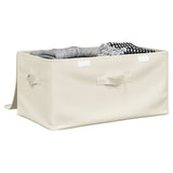 Vidaxl opbergbox 50x30x25 cm stof crèmekleurig