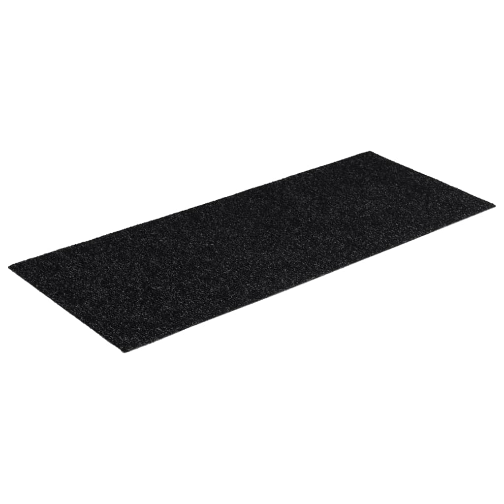 Vidaxl trapmatten zelfklevend 15 stuks 60x25 cm zwart rechthoekig