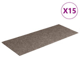 Vidaxl trapmatten zelfklevend 15 stuks 60x25 cm beige rechthoekig