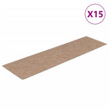 Vidaxl trapmatten zelfklevend 15 stuks 76x20 cm lichtbruin rechthoekig