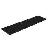 Vidaxl trapmatten zelfklevend 15 stuks 76x20 cm zwart rechthoekig