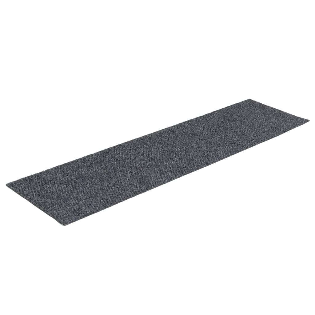 Vidaxl trapmatten zelfklevend 15 stuks 76x20 cm lichtgrijs rechthoekig