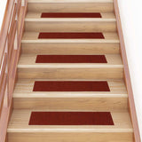 Vidaxl trapmatten zelfklevend 15 stuks 76x20 cm bordeaux rood rechthoekig