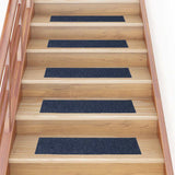 Vidaxl trapmatten zelfklevend 15 stuks 76x20 cm grijs blauw rechthoekig