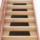 Vidaxl trapmatten zelfklevend 15 stuks 76x20 cm bruin rechthoekig
