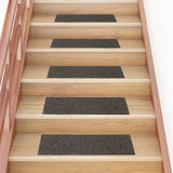 Vidaxl trapmatten zelfklevend 15 stuks 76x20 cm antraciet rechthoekig