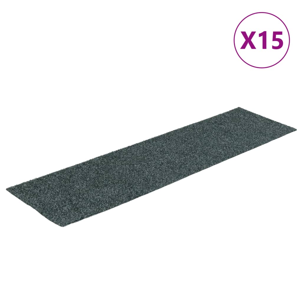 Vidaxl trapmatten zelfklevend 15 stuks 76x20 cm groen rechthoekig
