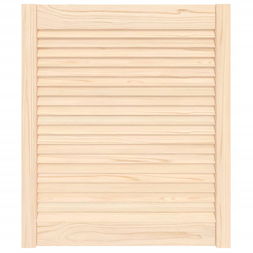 Vidaxl kastdeur met lamellen 69x59,4 cm massief grenenhout