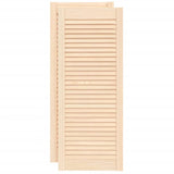 Vidaxl kastdeuren met lamellen 2 st 99,3x39,4 cm massief grenenhout