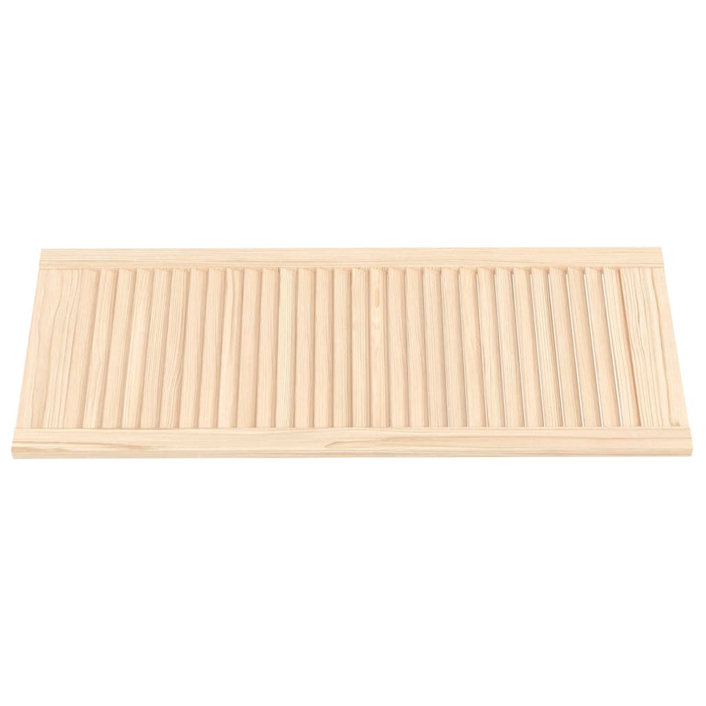 Vidaxl kastdeuren met lamellen 2 st 99,3x39,4 cm massief grenenhout