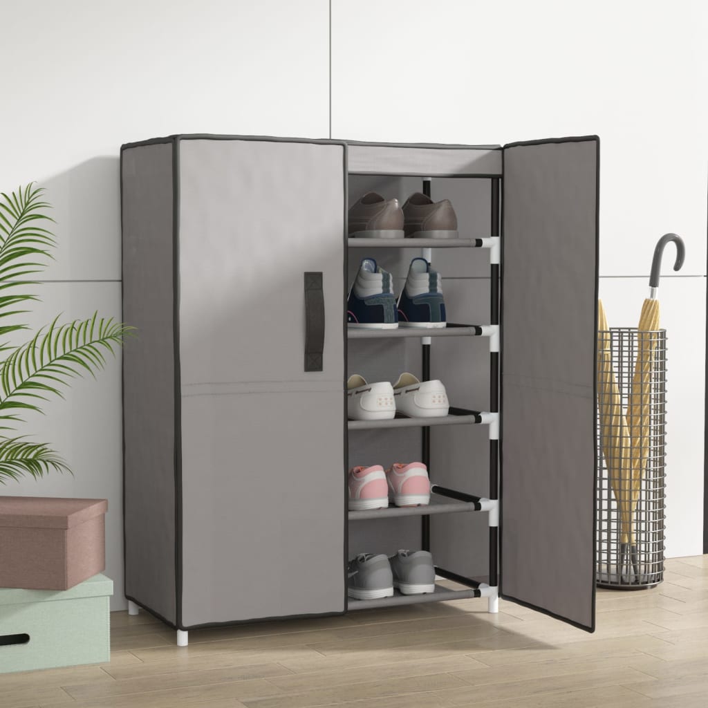 Vidaxl schoenenkast 60x28x90 cm stof grijs