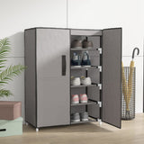 Vidaxl schoenenkast 60x28x90 cm stof grijs