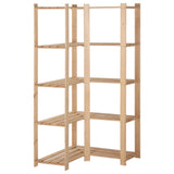 Vidaxl hoekopbergrek 5-laags 82,5x82,5x170 cm massief groenhout