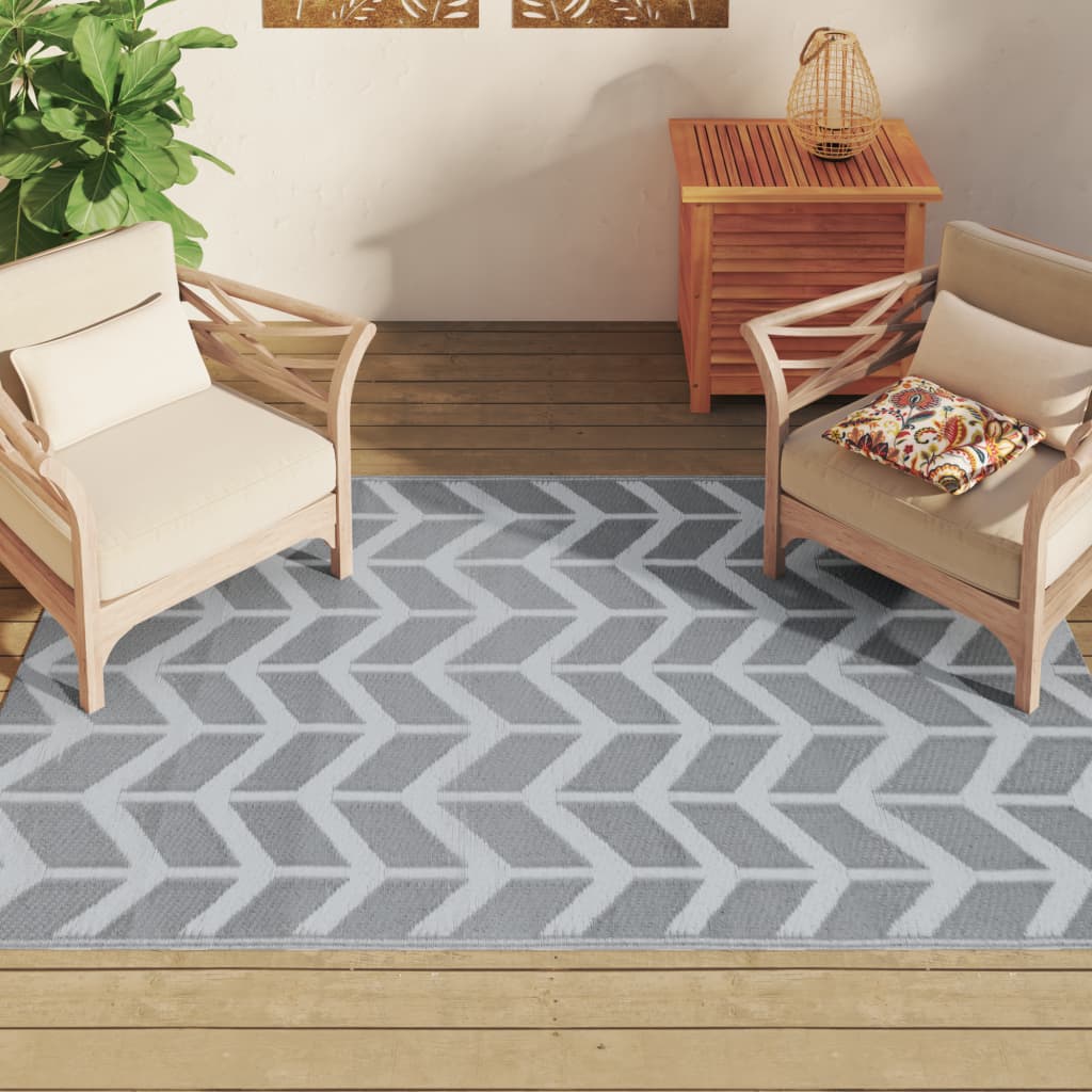 Vidaxl buitenkleed arakil 140x200 cm pp grijs