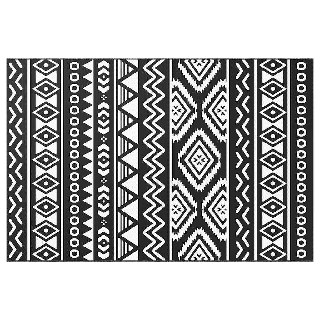 Vidaxl buitenkleed arakil 120x180 cm polypropeen zwart