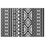 Vidaxl buitenkleed arakil 120x180 cm polypropeen zwart