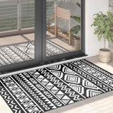 Vidaxl buitenkleed arakil 120x180 cm polypropeen zwart