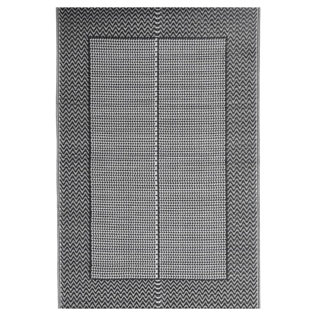 Vidaxl buitenkleed arakil 140x200 cm polypropeen zwart