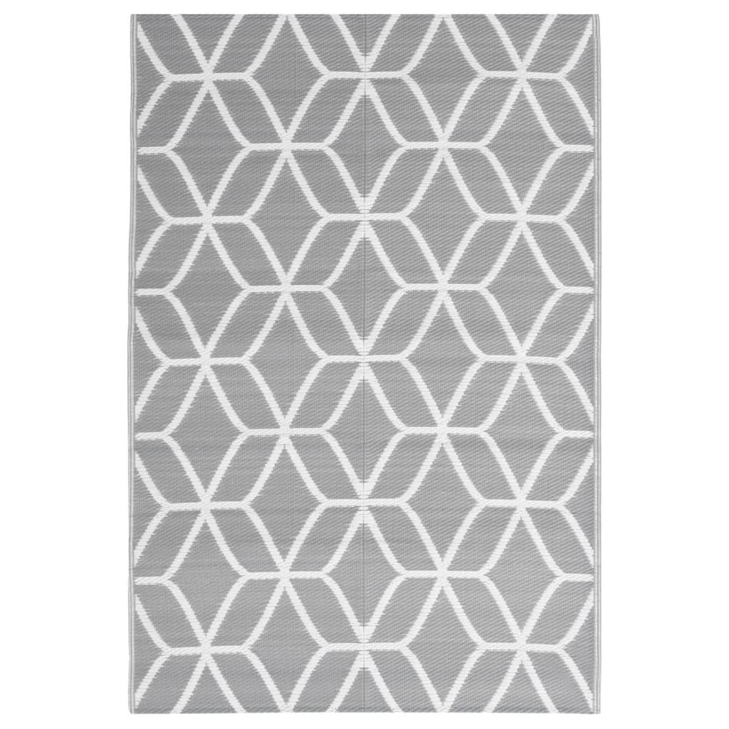 Vidaxl buitenkleed arakil 140x200 cm polypropeen grijs
