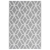 Vidaxl buitenkleed arakil 140x200 cm polypropeen grijs