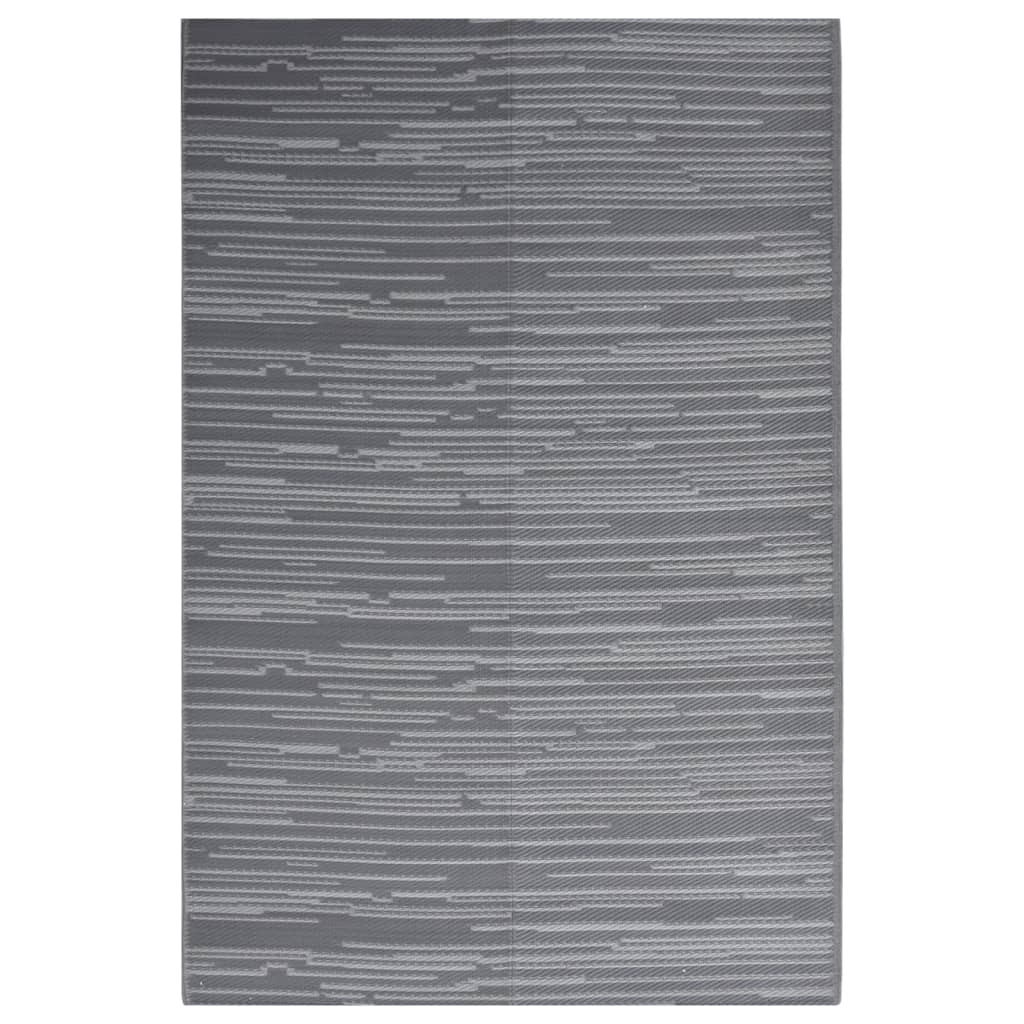 Vidaxl buitenkleed arakil 140x200 cm polypropeen antracietkleurig
