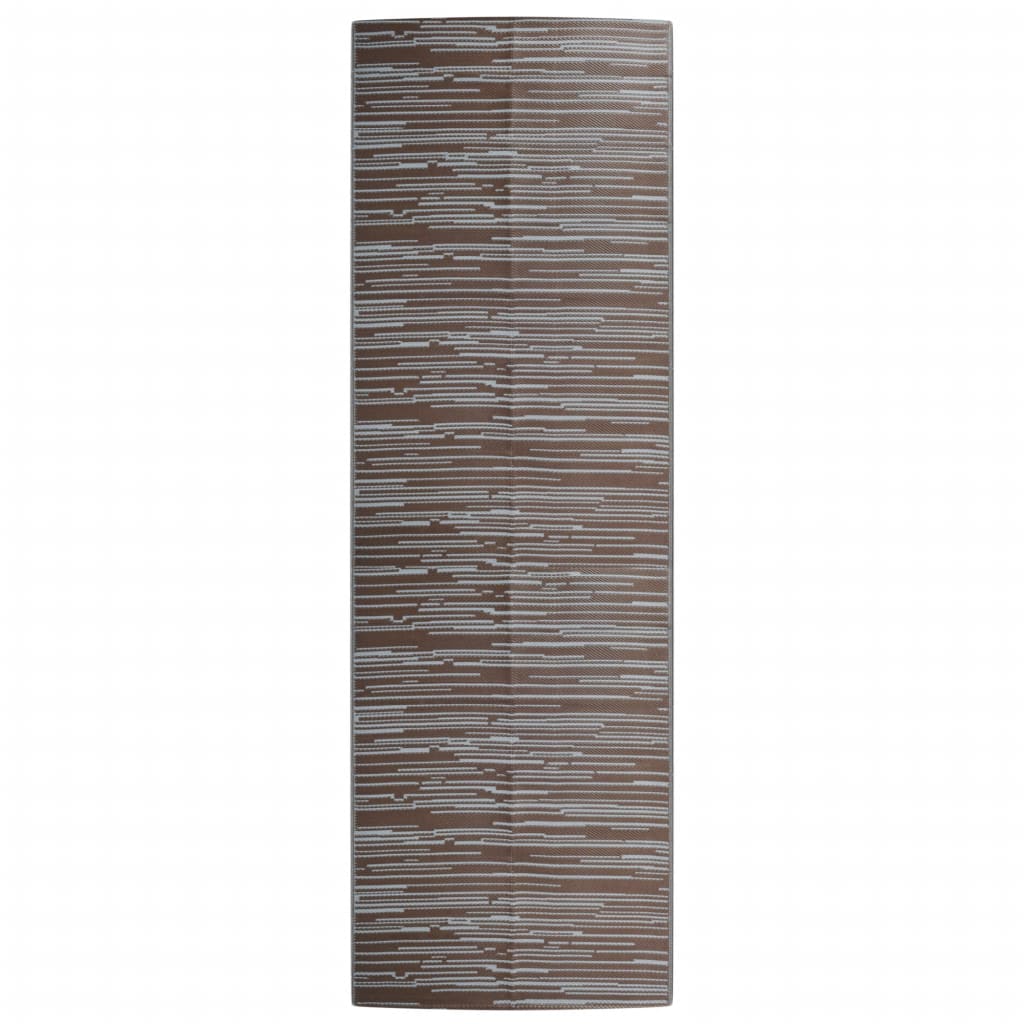 Vidaxl buitenkleed arakil 80x250 cm polypropeen bruin