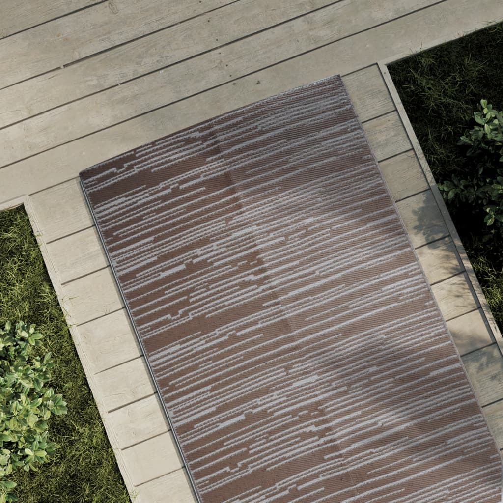 Vidaxl buitenkleed arakil 80x250 cm polypropeen bruin