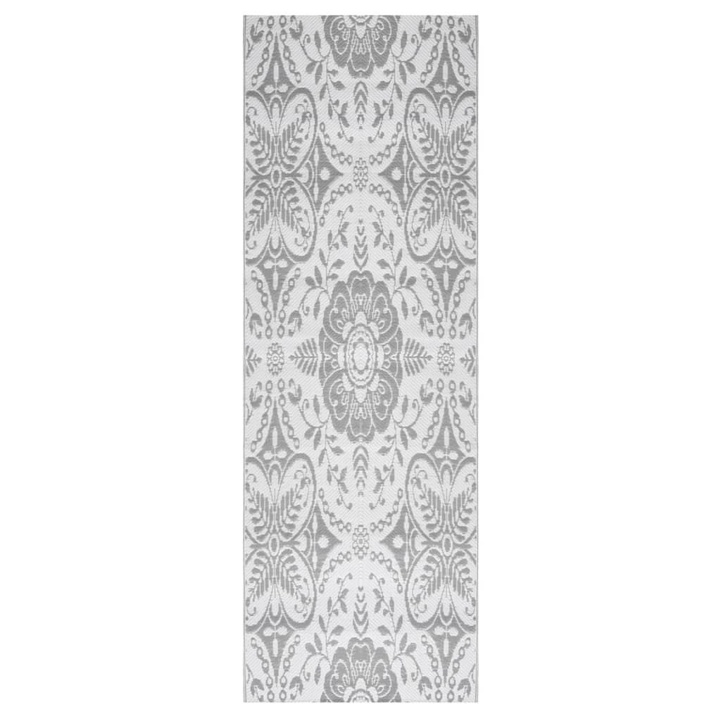Vidaxl buitenkleed arakil 80x250 cm polypropeen lichtgrijs