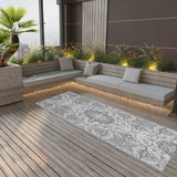 Vidaxl buitenkleed arakil 80x250 cm polypropeen lichtgrijs