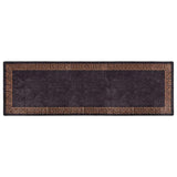 Vidaxl vloerkleed wasbaar anti-slip 80x300 cm zwart en goudkleurig