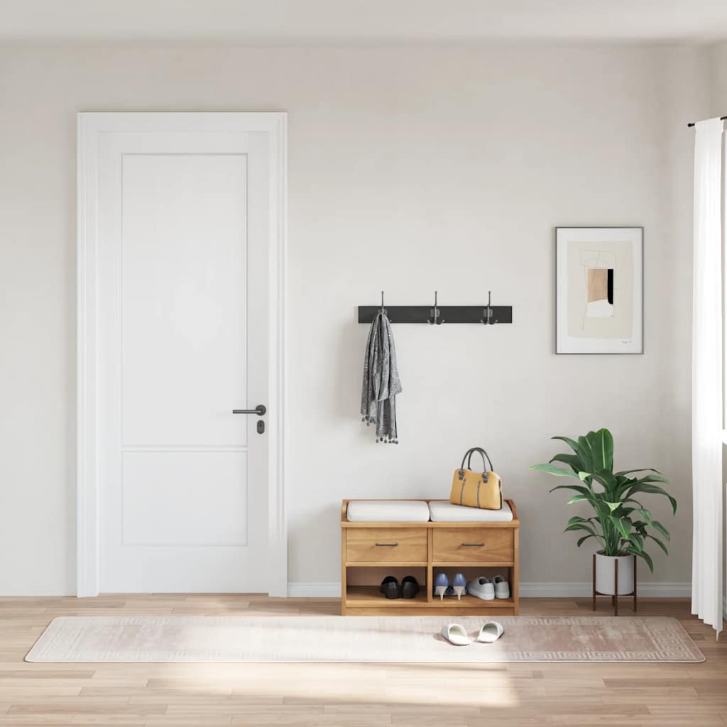 Vidaxl vloerkleed wasbaar anti-slip 80x300 cm beige