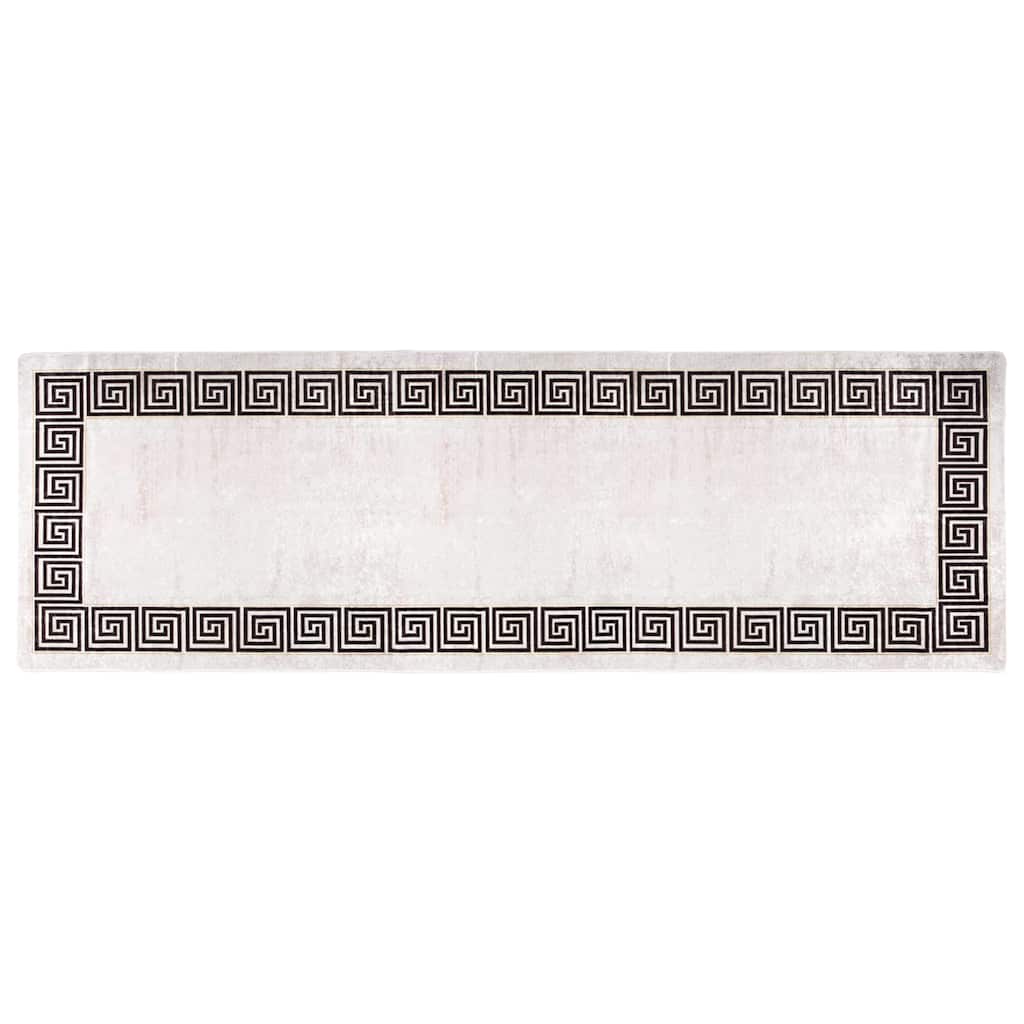 Vidaxl vloerkleed wasbaar anti-slip 80x300 cm lichtbeige