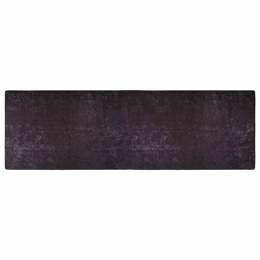 Vidaxl vloerkleed wasbaar anti-slip 80x300 cm antracietkleurig