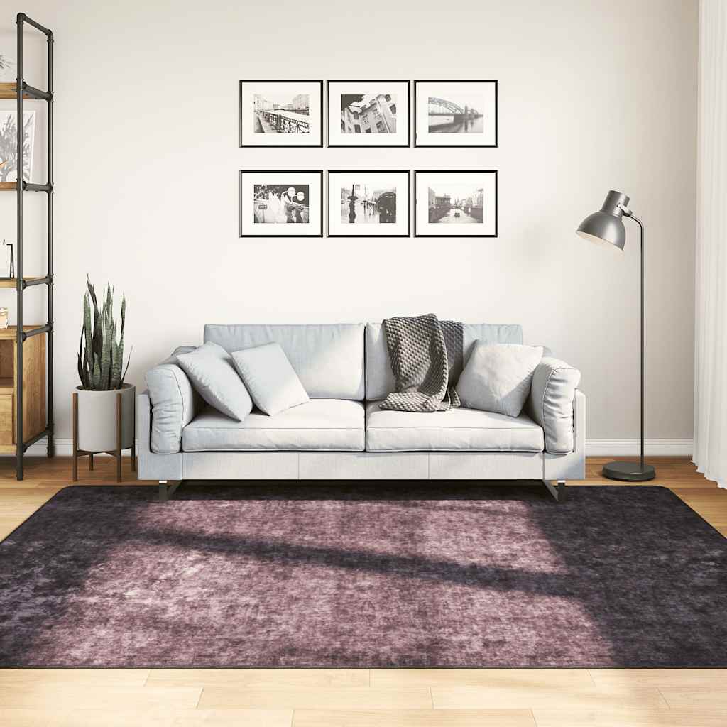 Vidaxl vloerkleed wasbaar anti-slip 160x230 cm antracietkleurig