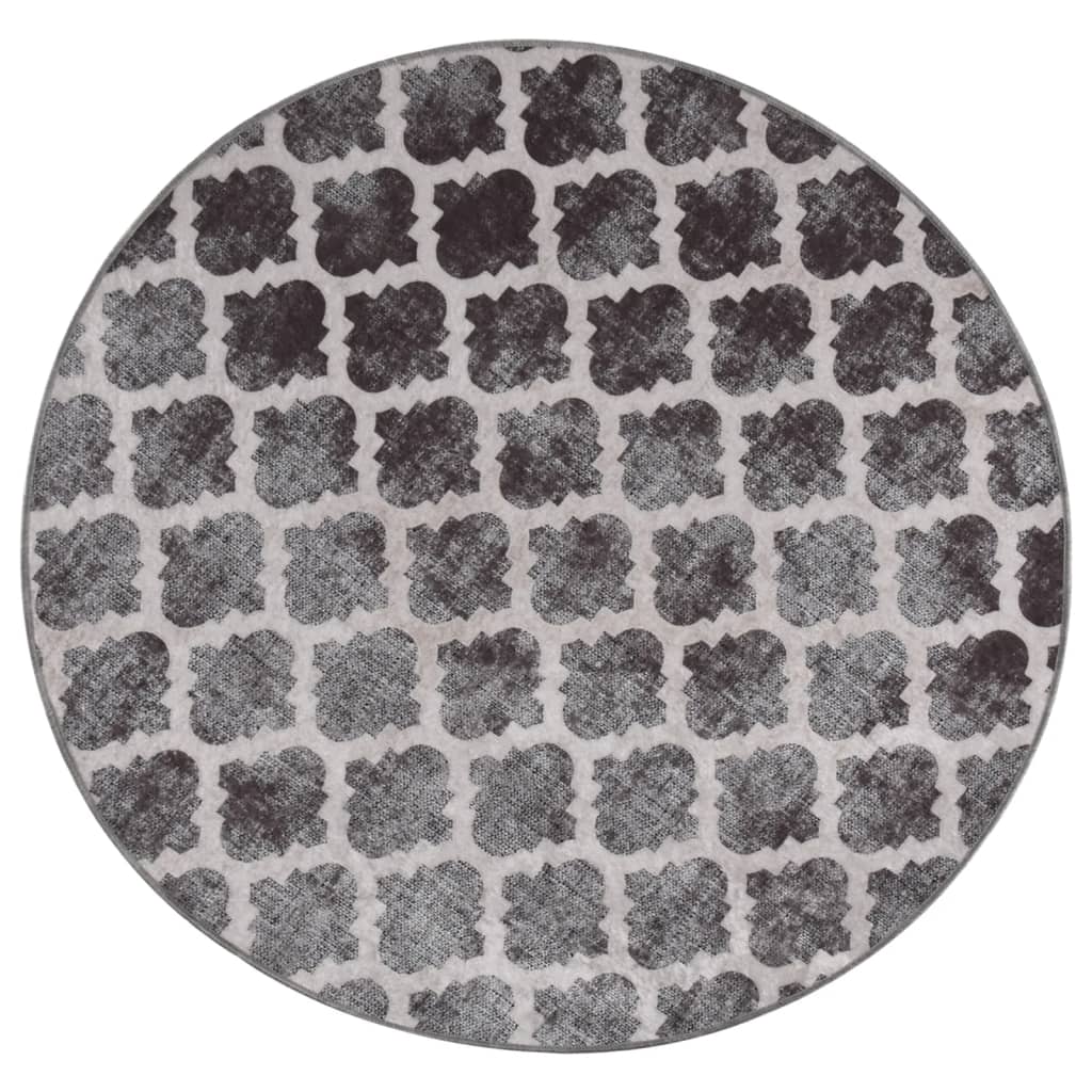 Vidaxl vloerkleed wasbaar anti-slip ø120 cm meerkleurig