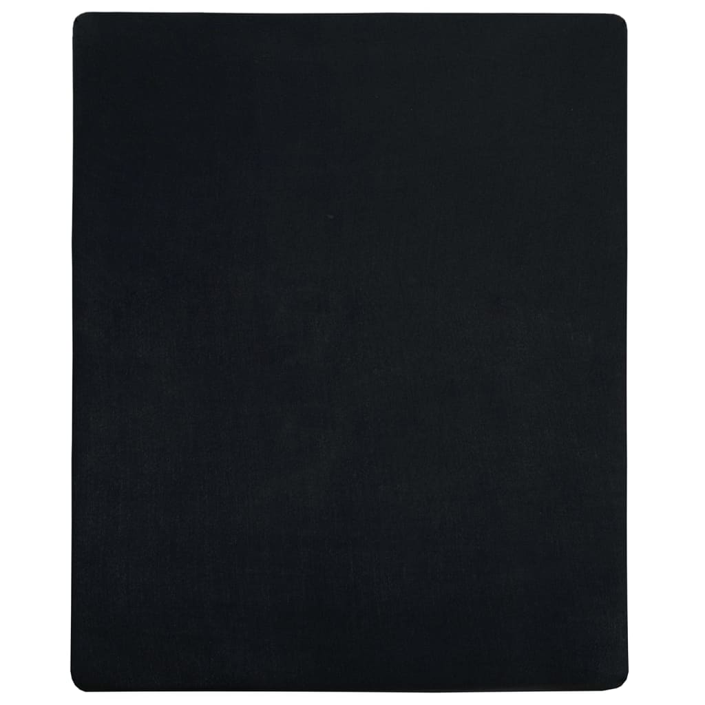 Vidaxl hoeslaken jersey 140x200 cm katoen zwart