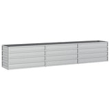 Vidaxl plantenbak verhoogd 240x40x45 cm gegalvaniseerd staal zilver