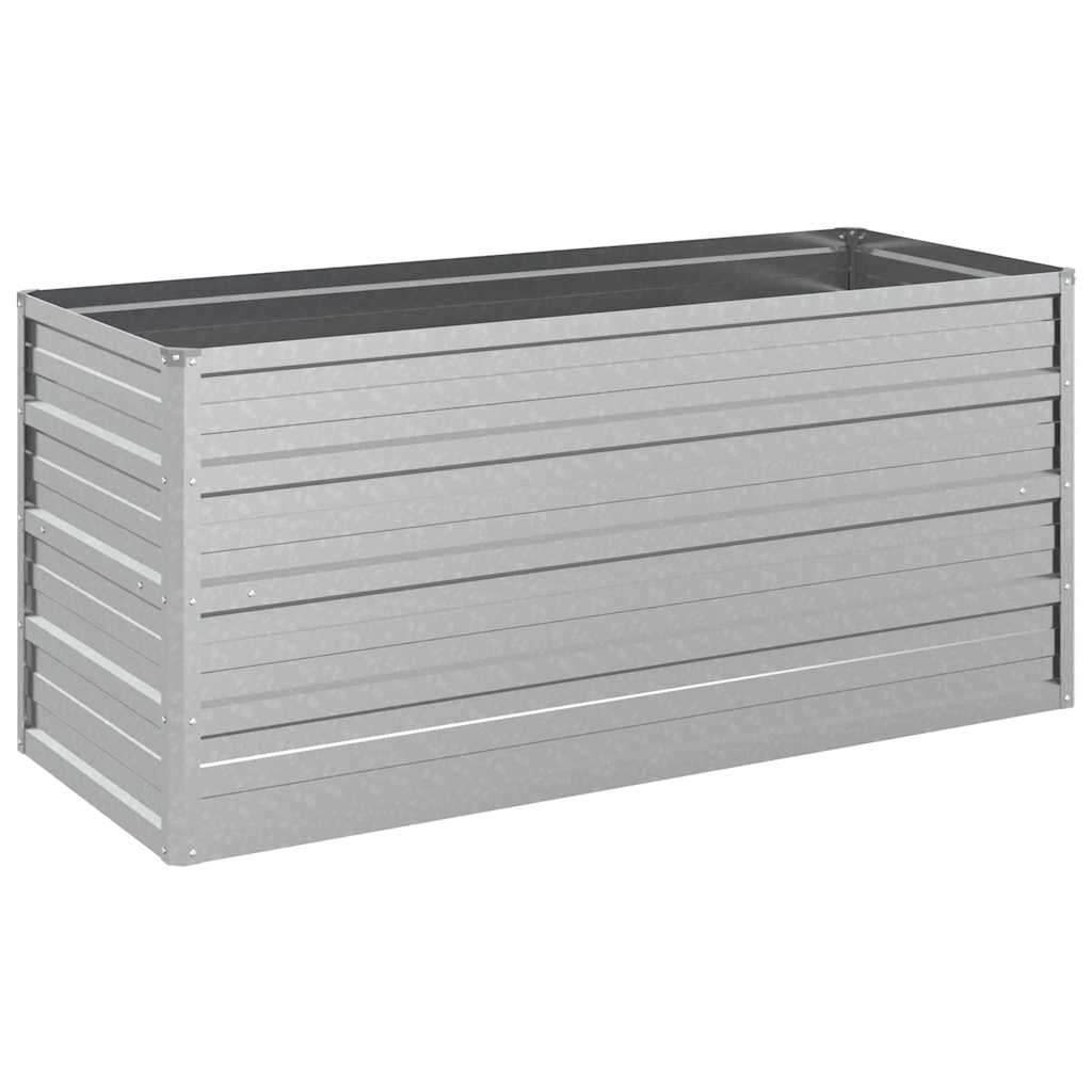 Vidaxl plantenbak verhoogd 100x40x45 cm gegalvaniseerd staal zilver