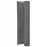 Vidaxl tuinafscheiding dubbelzijdig 90x400 cm grijs
