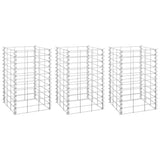 Vidaxl gabion plantenbakken 3 st verhoogd 30x30x50 cm ijzer