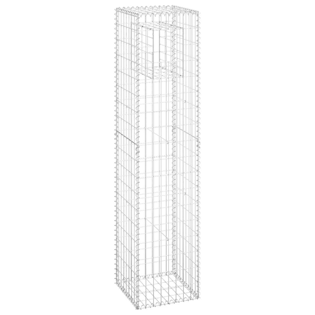 Vidaxl schanskorf paal 40x40x180 cm ijzer