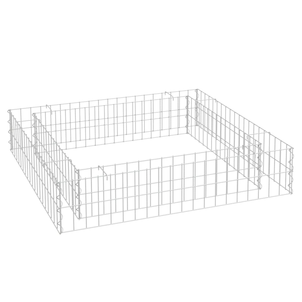 VidaXL Gabion plantenbak verhoogd 100x100x20 cm gegalvaniseerd staal