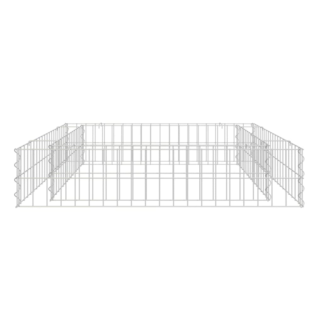 VidaXL Gabion plantenbak verhoogd 100x100x20 cm gegalvaniseerd staal