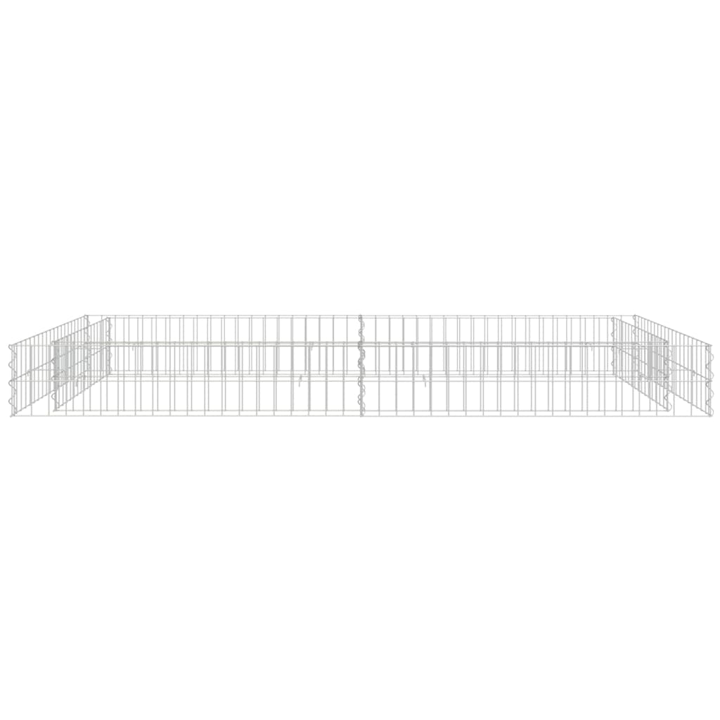 Vidaxl gabion plantenbak verhoogd 200x100x20 cm gegalvaniseerd staal