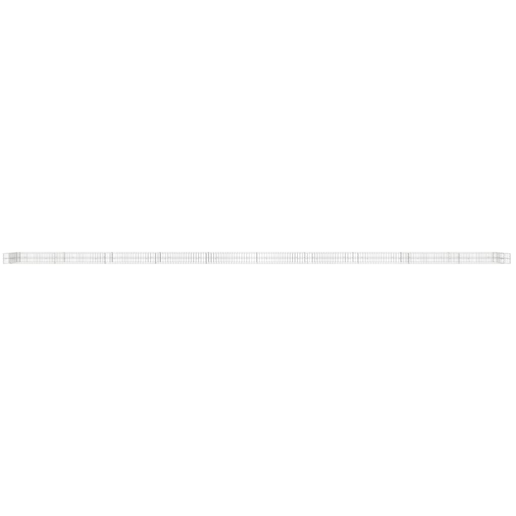 VidaXL Gabion plantenbak verhoogd 1000x100x20 cm gegalvaniseerd staal